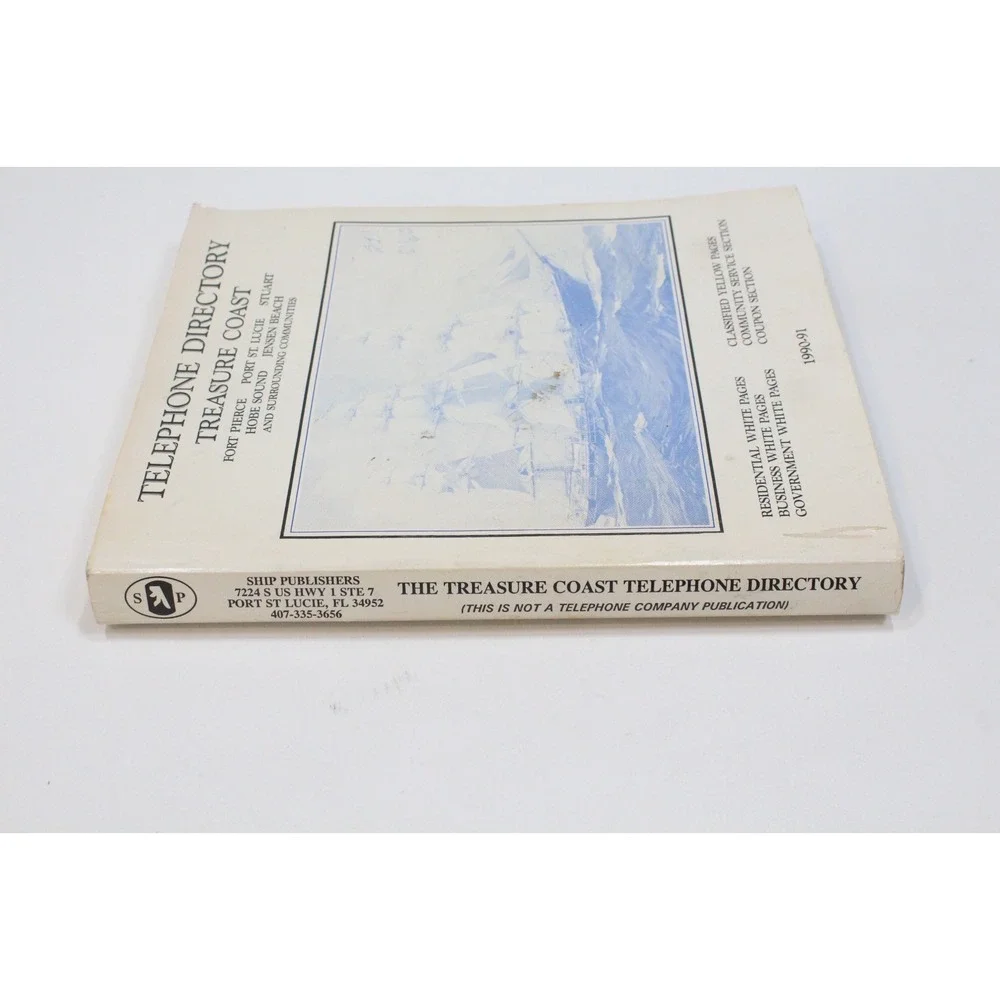 Treasure Coast Telephone Directory‎ White Yellow Pages 1990-1991 Phone Book